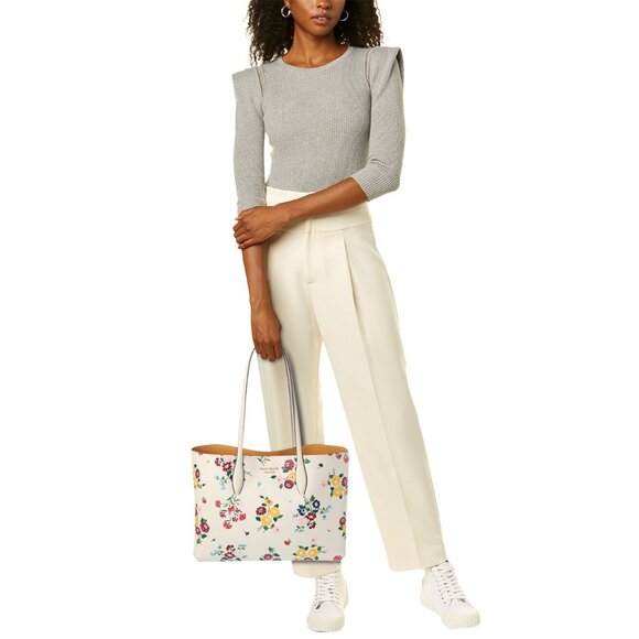 kate spade new york All Day Bouquet Toss Large Tote - Halo White - Picture 4 of 6